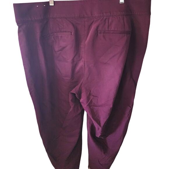 Lane Bryant THE ALLIE Purple Cropped Capri Lace Trim Plus Size 22 - Picture 4 of 6